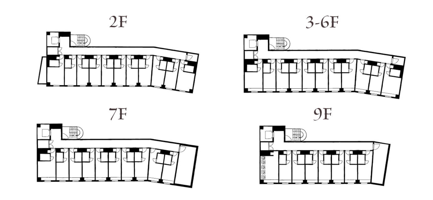floormap 2-7F,9F